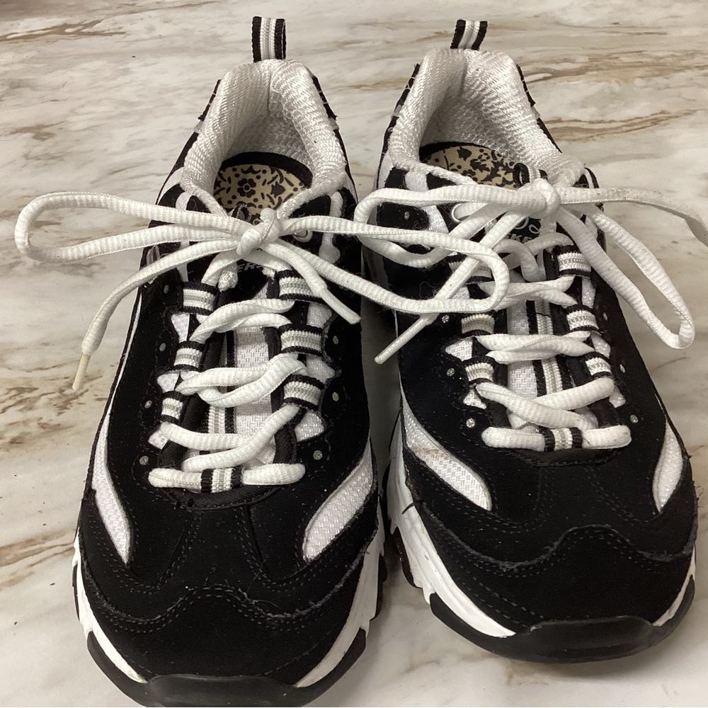 Skechers D-Lites Black and White Women's Sneakers